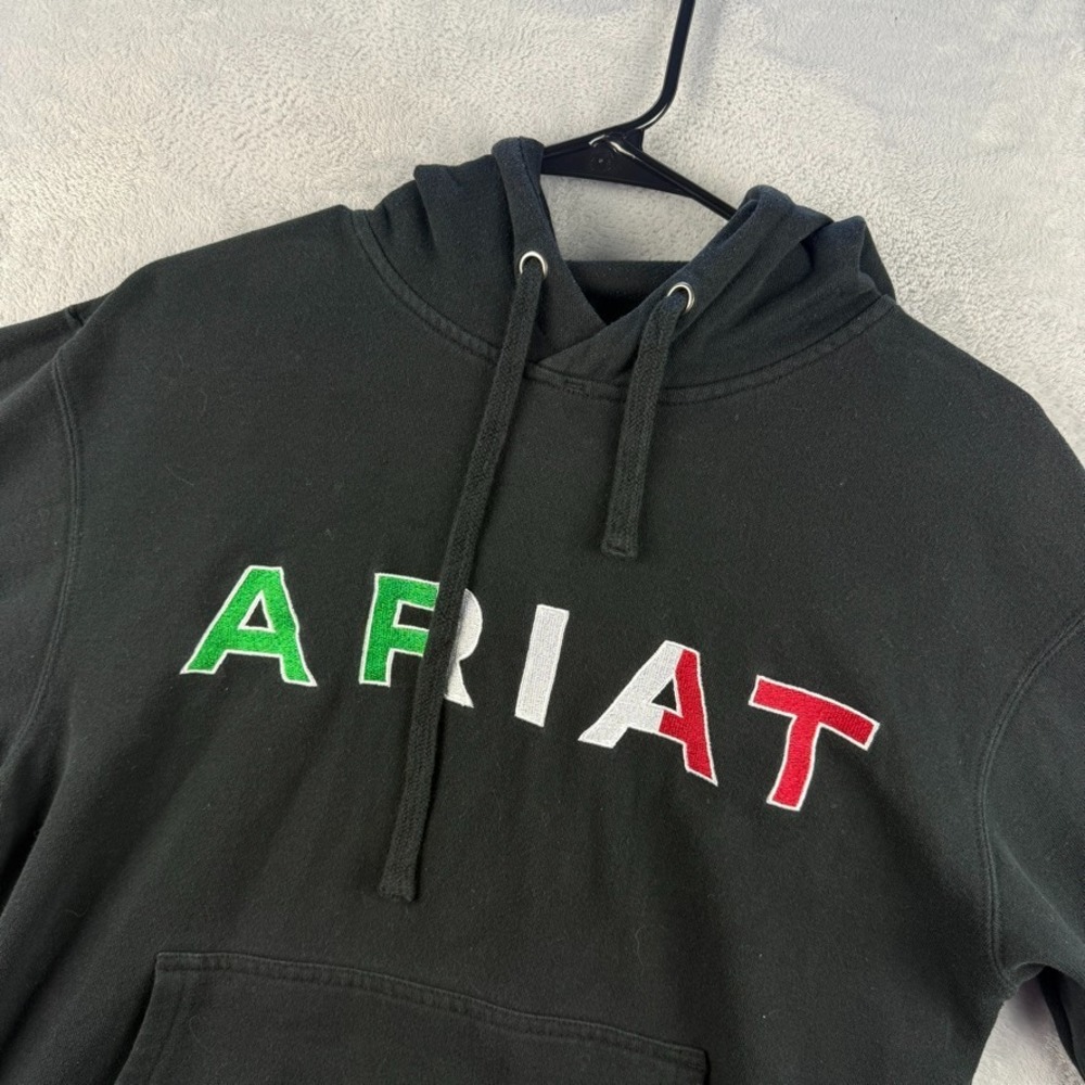 Ariat Hoodie Mens Small Black Hooded Sweatshirt Heavyweight Outdoor Workwear